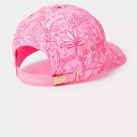 💜 SOLD 💜 Lilly Pulitzer Conch Shell Pink Pennys Playground Run Around Hat - Picture 3 of 3